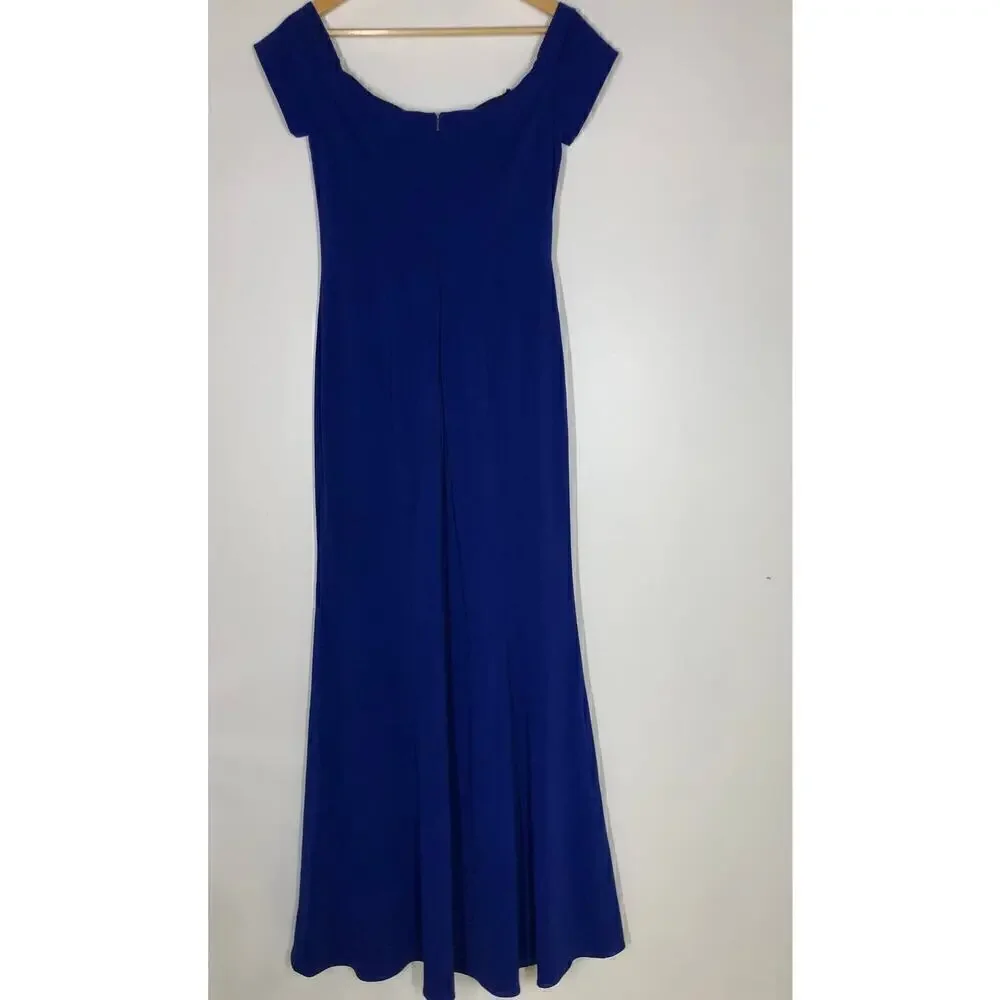 Badgley Mischka Gown Sweetheart Cobalt Blue L